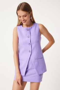 Lilac Fleto Long Vest