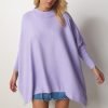 Lilac Oversize Poncho Sweater