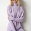 Lilac Turtleneck Knitwear Sweater - Boutique Des Femmes