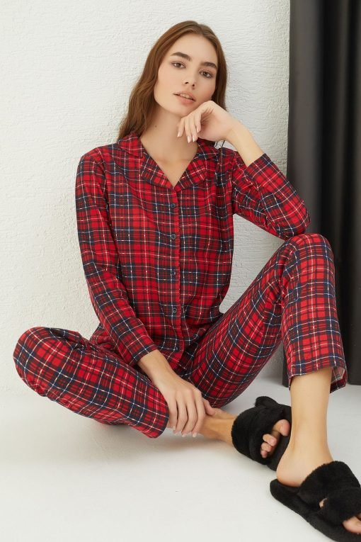 Multicoloured 20 Cotton Buttoned Pajamas