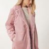 Pink Faux Fur Coat