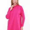 Pink Knitwear Tunic Sweater