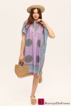 Purple Beach Pareo Dress Coverup - Boutique Des Femmes