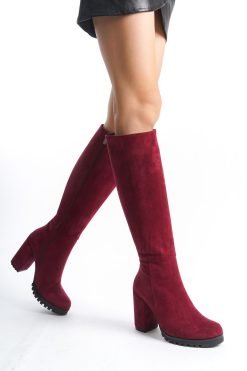 Claret Red Suede