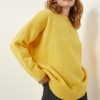 Yellow Oversize Knitwear Sweater