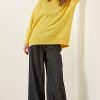 Yellow Oversize Knitwear Sweater